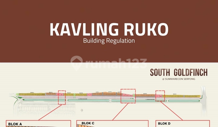 For Sale Shop House Plot in Goldfinch Gading Serpong