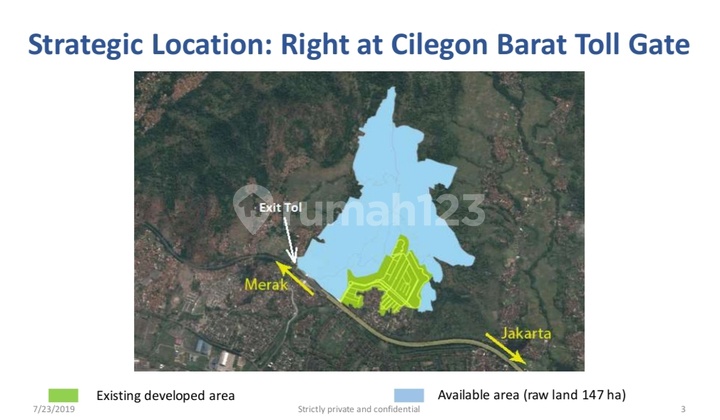 For Sale Plot in West Cilegon, Land Area 153 Hectares.