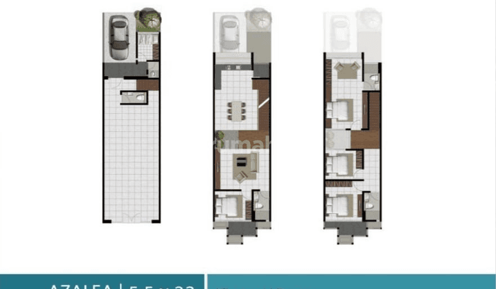 Soho Graha Natura 5,5x22 Meter Dental 3 Lantai Ada 4KT 3KM 2