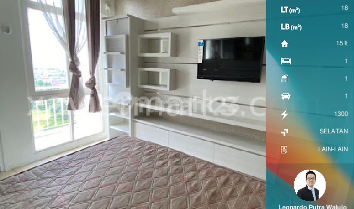 APARTEMEN BALE HINGGIL TOWER A 1553 TIPE STUDIO HADAP SELATAN VIEW APARTEMEN GUNAWANGSA MERR