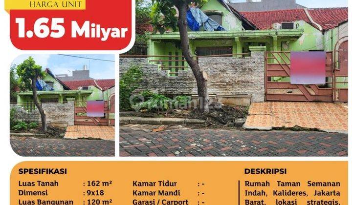 MURAH..MURAAH..Rmh tua Semanan  uk 9x18 harga 1,65M NeGO sampai deal 2