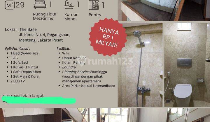 Jual BU ! APARTEMEN THE BAILE MENTENG JAKARTA PUSAT 1