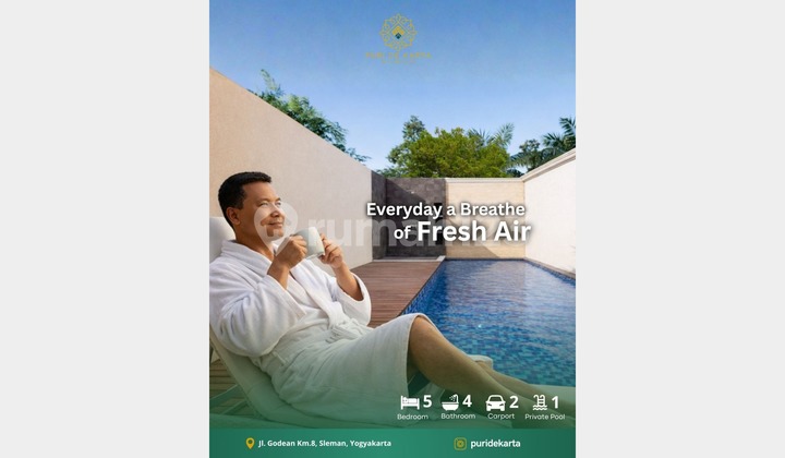 Rumah Mewah Siap Huni di Godean Km 8 Yogyakarta, 3 Kt 2 Km + Private Pool Rumah Mewah Siap Huni di Godean Km 8 Yogyakarta, 3 Kt 2 Km + Private Pool