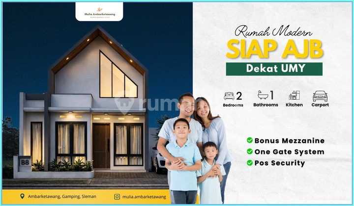 Rumah Dekat Ringroad Jogja Dalam Cluster Nuansa Villa di Gamping