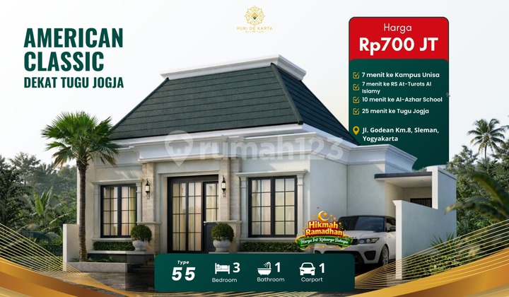 Hunian Strategis Jogja Jl Godean Dekat Tugug Harga 700 Jutaan