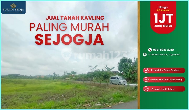 Land for Sale SHM Sleman Cheap Near Pasar Godean Asphalt Access Land for Sale SHM Sleman Cheap Near Pasar Godean Asphalt Access