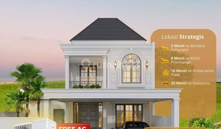 Rumah Mewah Jogja 2 Lantai Baru Unfurnished SHM di Jl Berbah Utara, Sleman 1