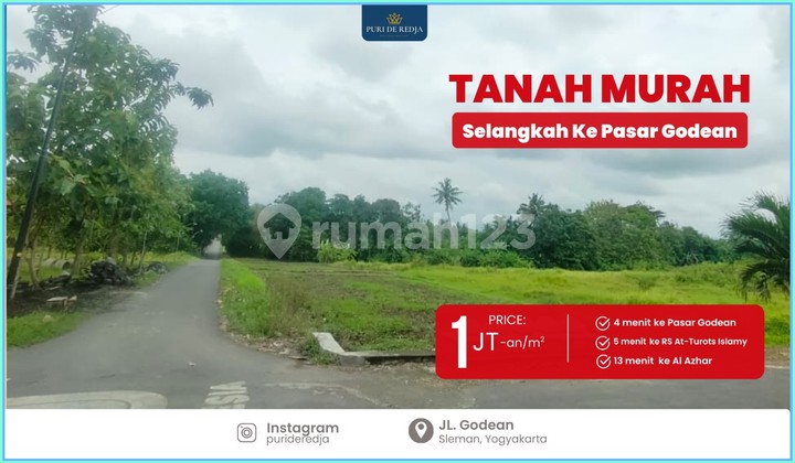 Land Plot for Sale in Sleman, Jl Godean, Price Only 100 Million Land Plot for Sale in Sleman, Jl Godean, Price Only 100 Million