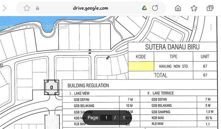 Kavling di Sutera Danau Biru, Hanya Sisa 3 Unit Saja 1