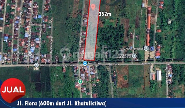 Dijual Tanah Siap Bangun Di Gg. Flora, Pontianak Utara