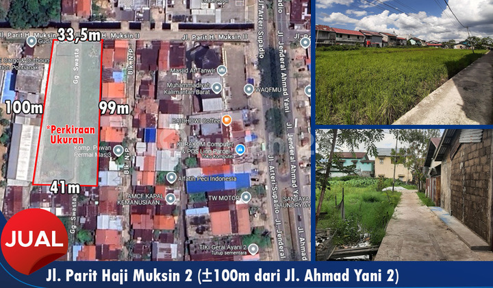 Land For Sale, Large Area, On The Side Of Jl. P. H. Muksin 2