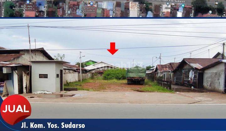 Dijual sebidang tanah di pinggir Jalan Kom Yos Sudarso  1