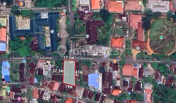 Dijual Tanah 709M2 di Lokasi Tengah Kota Pontianak