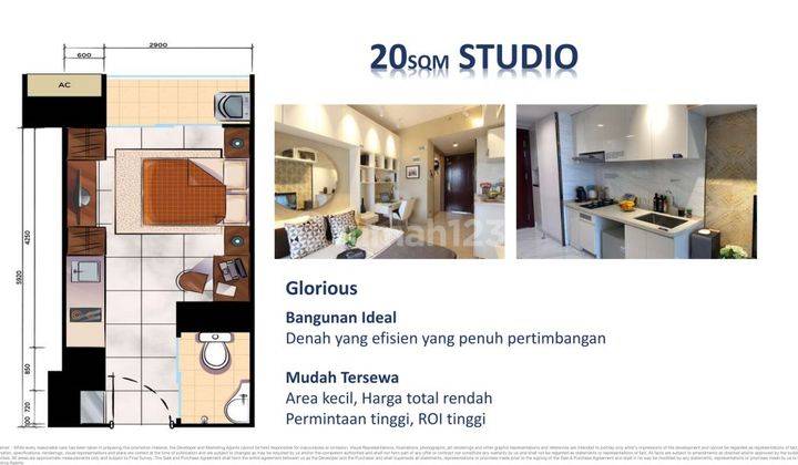 Apartemen Sky House Bsd Studio Full Furnish Tangerang Selatan 3