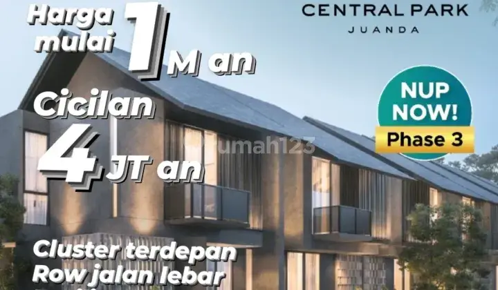 Rumah modern lokasi bypast juanda di Central park Juanda Surabaya 2 Lantai HGB Baru Utara Rumah 1