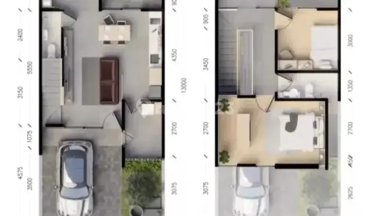 Rumah modern lokasi bypast juanda di Central park Juanda Surabaya 2 Lantai HGB Baru Utara Rumah 3