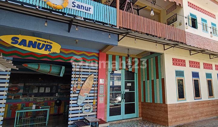 Translation: For Sale: Shophouse/Commercial Space in a Commercial Area, Busy Road & Surrounded by Many Residential Areas in Tanah Baru, Beji, Depok. 2 Floors. 2