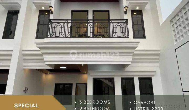 Rumah Classic Mewah Dekat Stasiun Jurang Mangu Bintaro  1