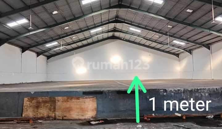 Dijual Murah Gudang Tiara Jabon * Lantai Cor * Tambak Sawah - Sidoarjo Jalan Utama Komplekslt / Lb 1.260 M² = 30 X 42▪︎lantai Cor Naik 1 Meter▪︎siap Unt Loading Dock.hgb Gudang