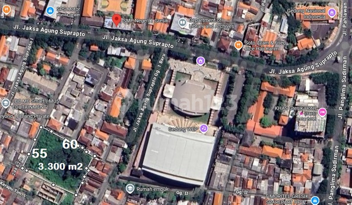 0934 - Land for Sale on Jl Jaksa Agung Suprapto, Gresik