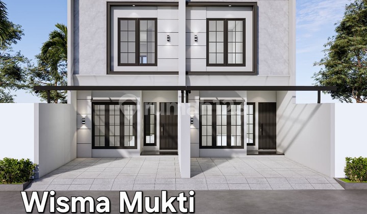 Rumah Baru Wisma Mukti 5.5X17 2Lantai SHM Row 3Mobil Dekat Manyar Klampis Merr Nginden