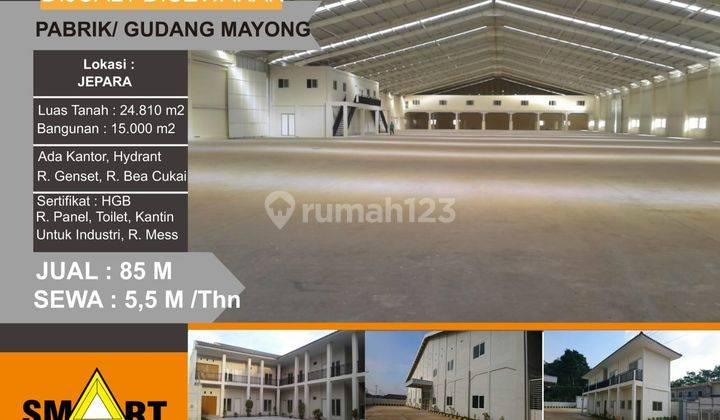 Gudang bagus siap pake di mayong  1