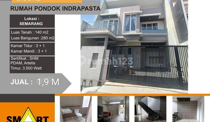 Dijual rumah baru di tengah kota siap huni dijalan pondok indraprasta semarang 1