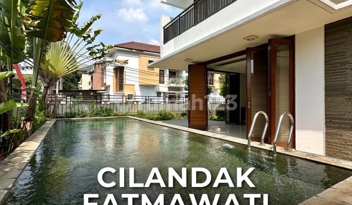 For Sale Cilandak Fatmawat Modern Tropical Houseposisi Hoekdekat ke Stasiun MRT, Pondok Indah Area & Cipete Area Lingkungan Tenang Bebas Banji