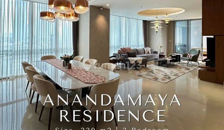 For Sale Apartemen Anandamaya Residence 3 Bedroom Layout 4 Bedroom Fully Furnished View Kota Jakarta 2