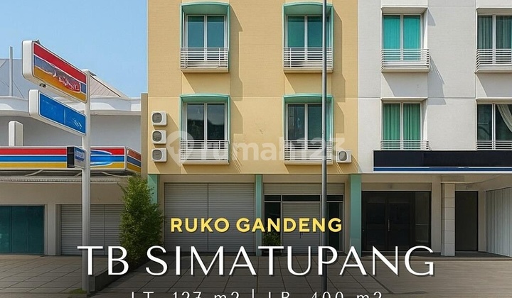 FOR SALE TB SIMATUBANG RUKO GANDENG AREA KOMERSIL Lokasi Jalan Raya Cocok Untuk Usaha & Kantor Dekat ke Pintu Tol & AEON Tanjung Barat