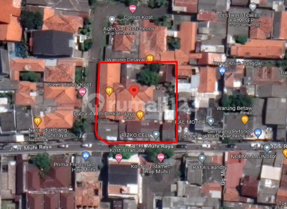 Rumah Cocok Bangun Kosan 100 Kamar Jl. H Muhi Raya Pondok Pinang Jaksel