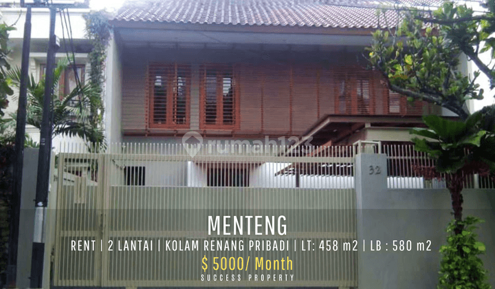 Rumah 2 Lantai Dengan Kolam Renang Pribadi Prime Area Menteng 1