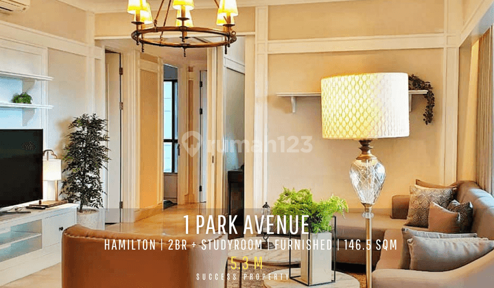 Apartment 1Park Avenue Tower Hamilton 2BR +Studyroom Furnished Siap Huni 1