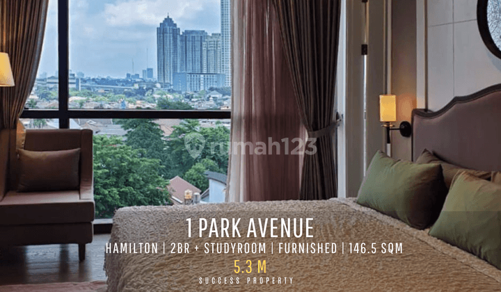 Apartment 1Park Avenue Tower Hamilton 2BR +Studyroom Furnished Siap Huni 1