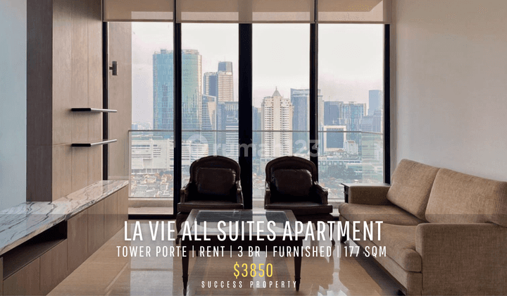 La Vie All Suites Apartment Tower Porte 3BR High Floor Unit Furnished 1