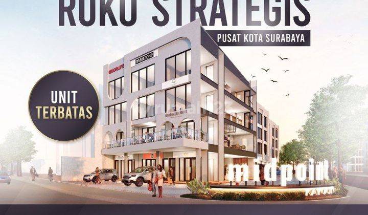 New Ruko 4 Lantai Tengah Kota Surabaya, 4 Menit Ke Tunjungan Plaza basuki Rahmat 1