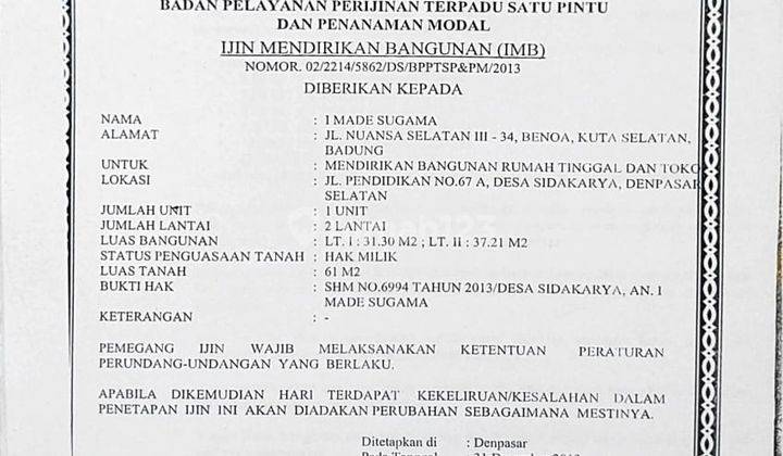 Ruko Lantai 2 Termurah di Kelasnya di Denpasar Bali 4
