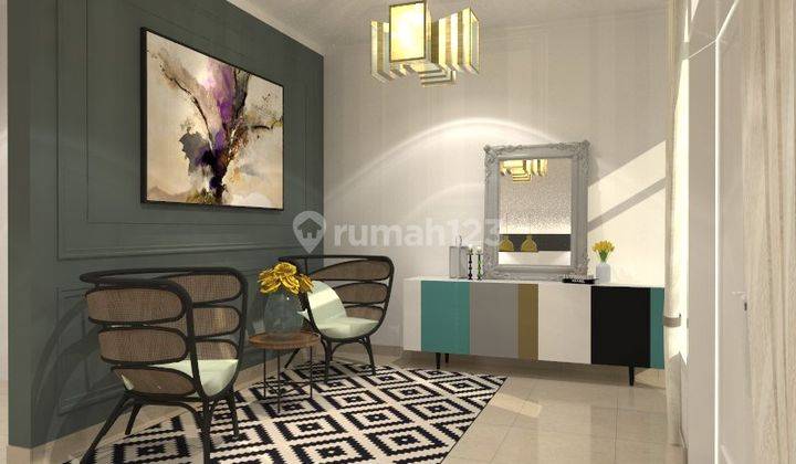 Rumah Cluster Amerika Latin Full Furnished Uk 10x18 Di Green Lake City Tangerang Jakarta Barat 2