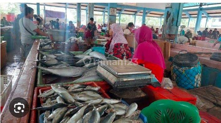 Tanah komersial persis depan pasar Ikan, hanya 1 km  ke Pelabuhan Tanjung Tembaga 2