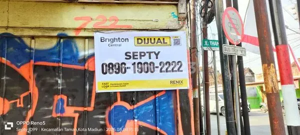 Rtzx Dijual Ruko di Jalan Mastrip Kota Madiun , Kartoharjo , Madiun , Jawa Timur