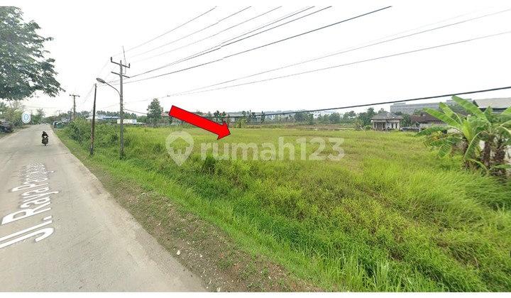 dijual tanah siap bangun jl raya pangkalan wanakerta teluk jambe karawang barat cck utk dibangun gudang pabrik lokasi strategis kotak lebar 60 meter