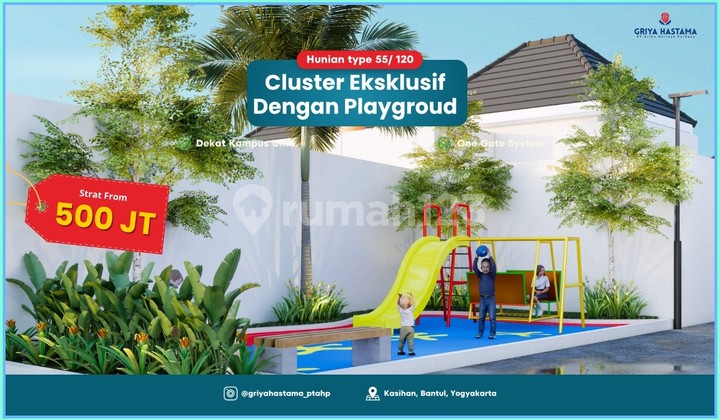 RUMAH MURAH BANTUL KASIHAN DALAM CLUSTER EKSKLUSIF ROW JALAN 6 M