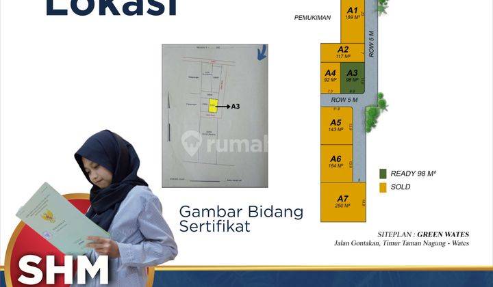 Jual Tanah Murah 1 Unit Terakhir Akses Jalan Aspal SHM Ready 1
