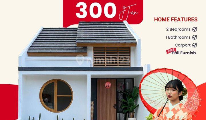 Rumah Siap Huni Bergaya Jepang Harga 300 Jutaan di Jogja Barat Full Furnished 1