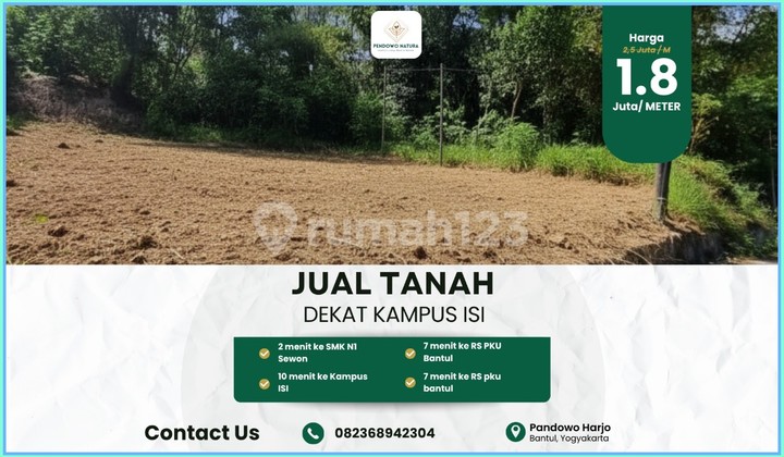 JUAL TANAH MURAH JOGJA JL BANTUL AKSES MUDAH MANGKU JALAN ASPAL