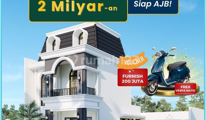 Rumah Dijual Sleman 2 Lantai Include Pool Dalam Cluster Premium