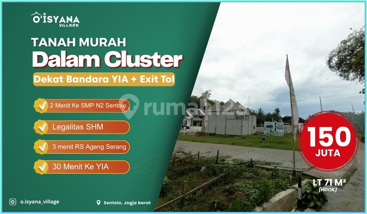 Tanah Dijual Kulonprogo Jogja Dalam Cluster Cocok untuk Investasi