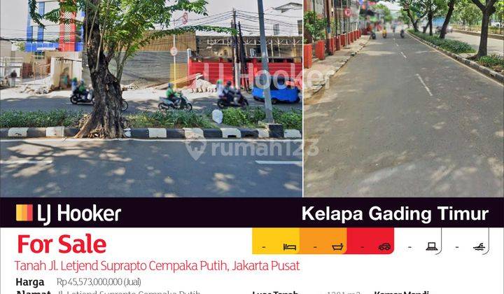 Tanah Jl. Letjend Suprapto Cempaka Putih, Jakarta Pusat 2