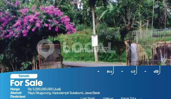 Tanah Kavling Raya Situgunung, Kadudampit Sukabumi, Jawa Barat 2