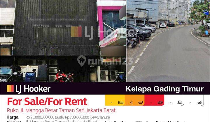 Ruko Jl. Mangga Besar Taman Sari Jakarta Barat 2